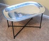 Lot 199- MBR:  Contemporary Hammered Metal Decorative Table