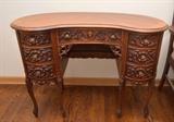 Antique French Carved Kidney Desk / Bureau