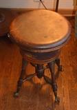 Antique Swivel Piano Stool with Claw & Ball Feet