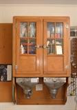 Antique Wall Mount Cabinet (Hoosier-Type) with Flour Sifter/Bins