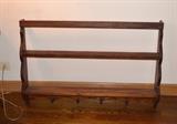 Large Wood Plate Rack with Pegs (There are a pair of these)