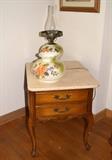 Pair of Nightstands with Marble Tops