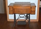 Antique Sewing Table (has sewing machine inside)