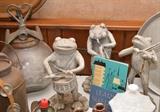 Vintage Yard Statues & Lawn Watering Equipment