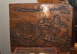 Copper Etching Plate of Native American & Buffalo