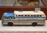 Vintage Tin Greyhound Bus Toy