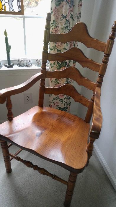 One of Six BENT BROTHERS ladderback chairs!