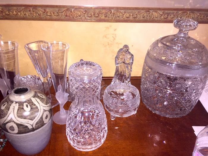 Lots of crystal items Waterford etc.