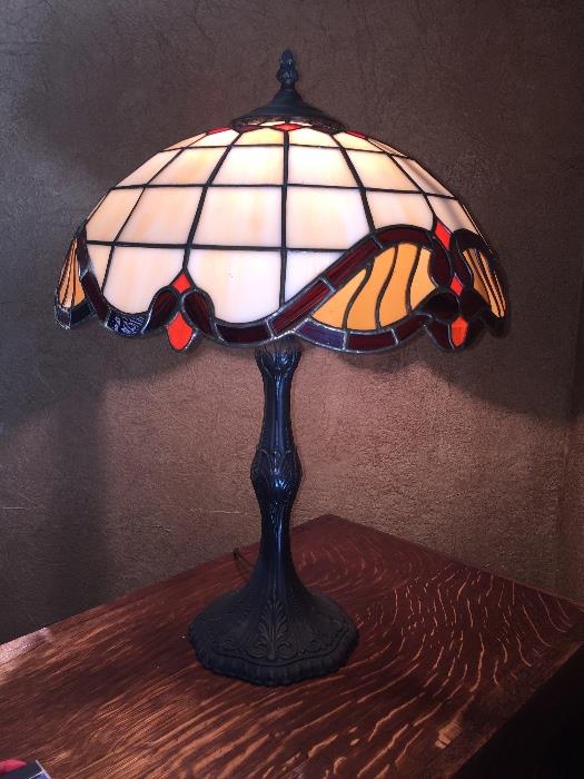 Tiffany style leaded glass lamps