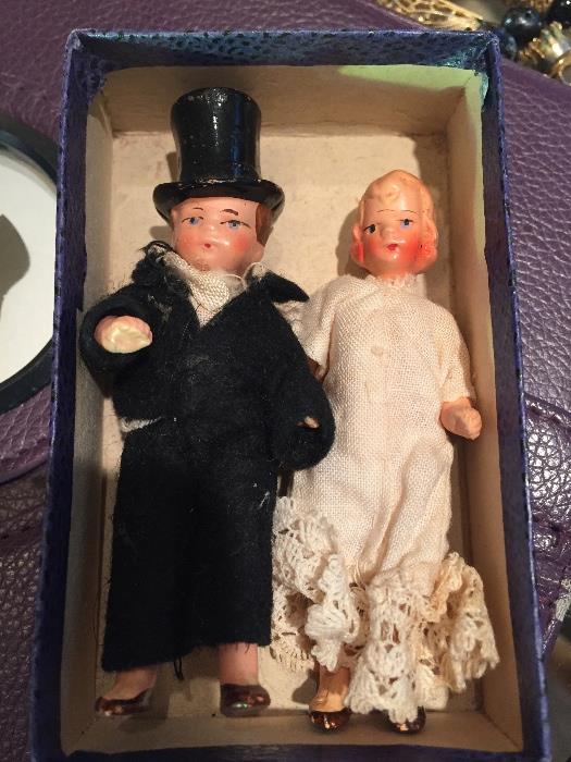 Antique cake toppers in original dress