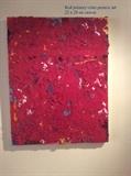 Red primary color pumice art