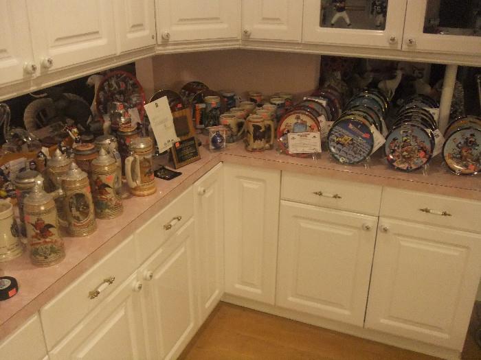Steins, Sports and other Collector Plates