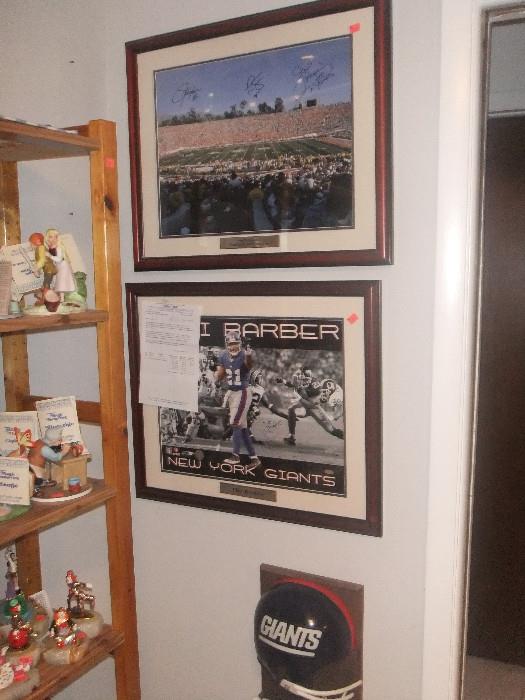 Framed Sports with COA, some autographed