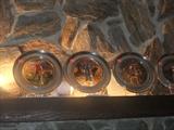 Pewter and Stained Glass plates, Military, Christmas, Animal Themes