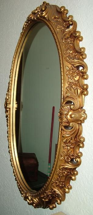 Very nice 42" oval hall mirror