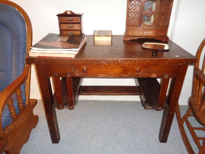 library table, vintage