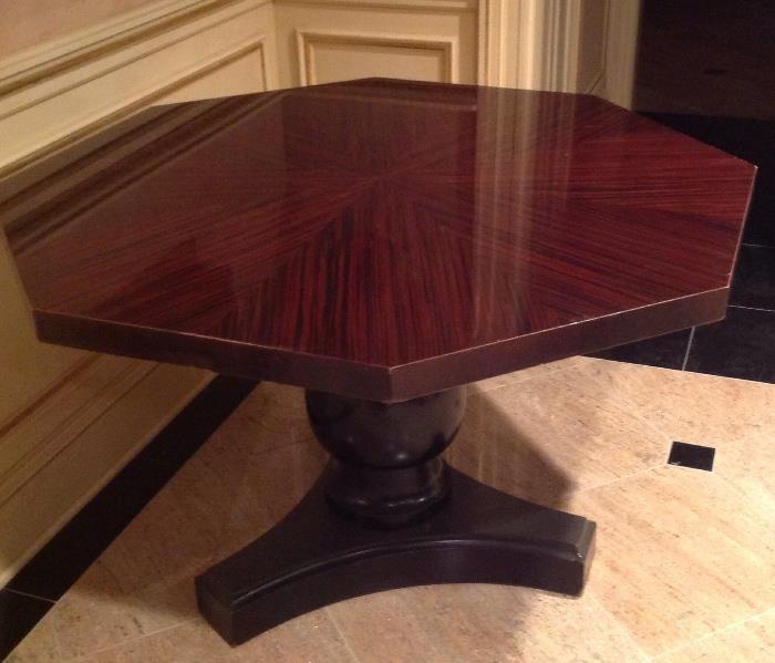 Exotic wood octagaonal top table