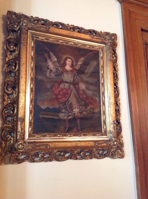 Antique European portrait of an Angel