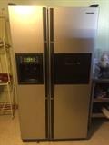 Samsung , SS, side by side refrigerator.