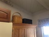 several picnic baskets, deep fryer