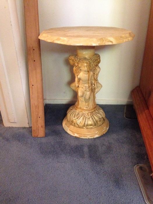 marble top angel table