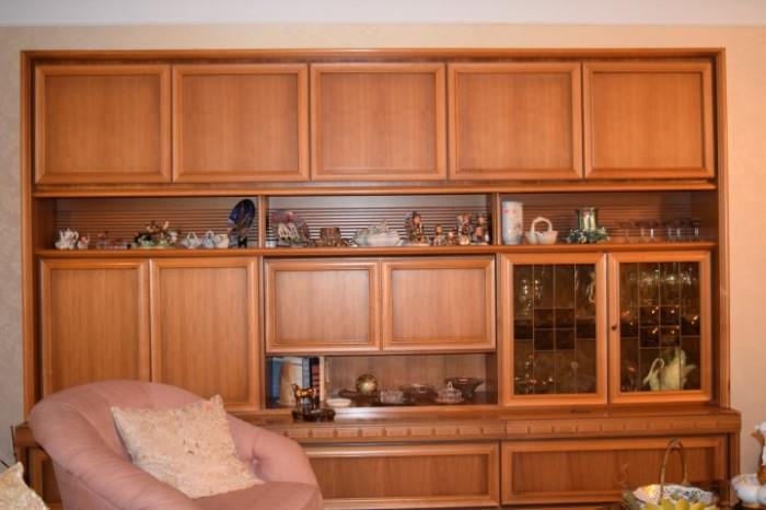 Wall Unit, Upper and Lower (2 Sections), Book case, display Cabinet