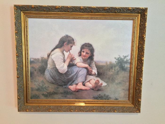 Giclée by Bouguereau in beautiful antique frame... 