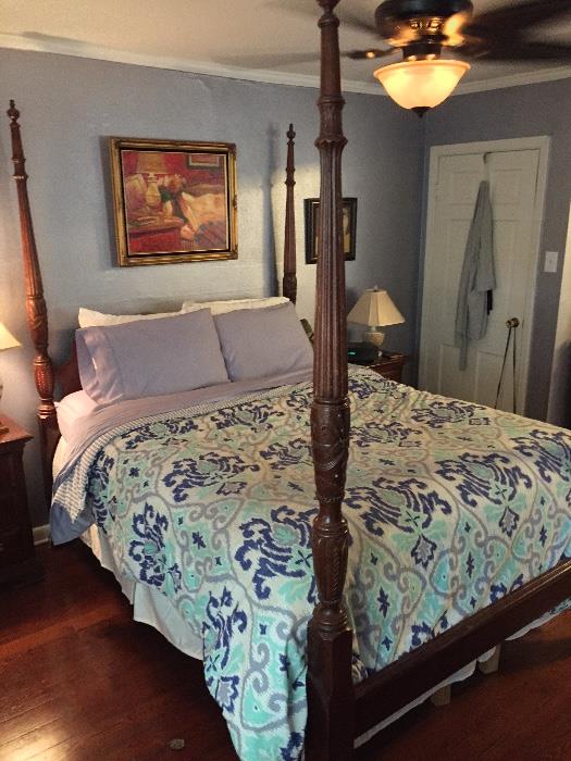 Queen size four-poster bed (mattress set not for sale)...