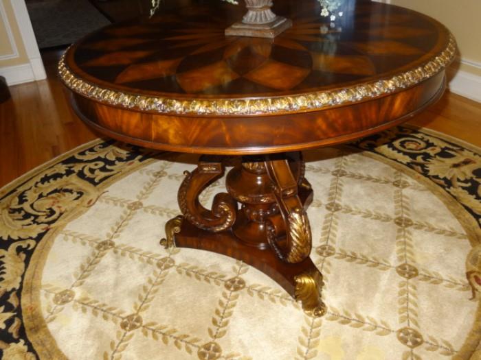 Beautiful Maitland Smith Inlaid & Gilded Entrance Table - 38"W X 30"H