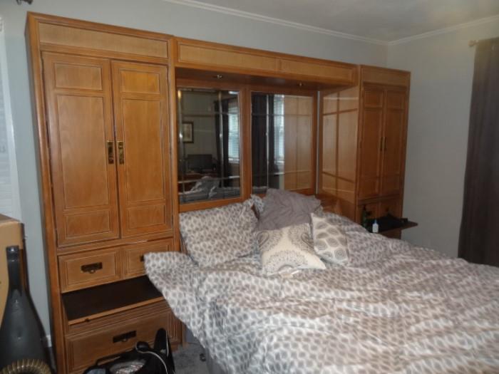 Master Bedroom - Queen Mattress/BoxSpring, Mirror- 29"W X 48"H, Head Board - 119"W X 18"D X 78"H 