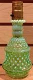 Lamps, Hobnail, Opalescent, Green Glass