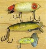 Wooden Lures, Fishing Lures, Tackle, Heddon, Bogast, Paw Paw