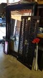 Approx 6' X 4' Large Framed Heavy Duty Mirror (black) and Pier 1 Wall Art