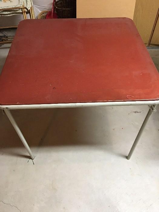 Vintage Square Folding Table $20 plus tax
