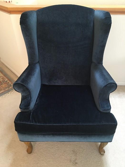Antique Dark Blue Chair $50
