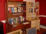 Desk, chest, and many books