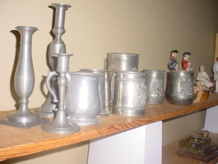 Nice selection of vintage pewter