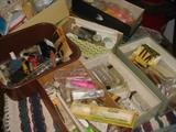 Some of the boxes of boxed fishing lures, plus fishing accessories