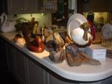Some of the collector duck, both taxidermy mounted and carved, some signed and dated