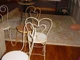 another pic of the ice cream chair and table set, plus beautiful large Oriental rug, 8'10" x 12'