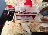 Vintage gloves, handkerchiefs,vintage signed jewelry,doilies