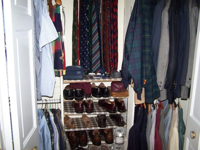 A FEW OF THE MEN'S CLOTHING & SHOES