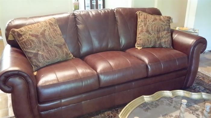 Leather sofa (excellent condition)