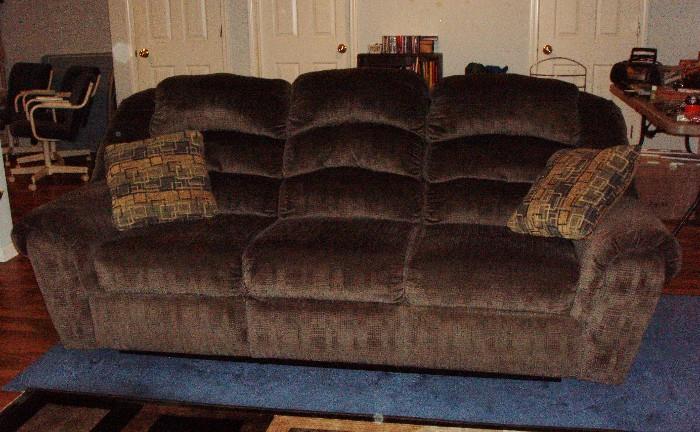 recliner sofa, nice for basement or man cave 