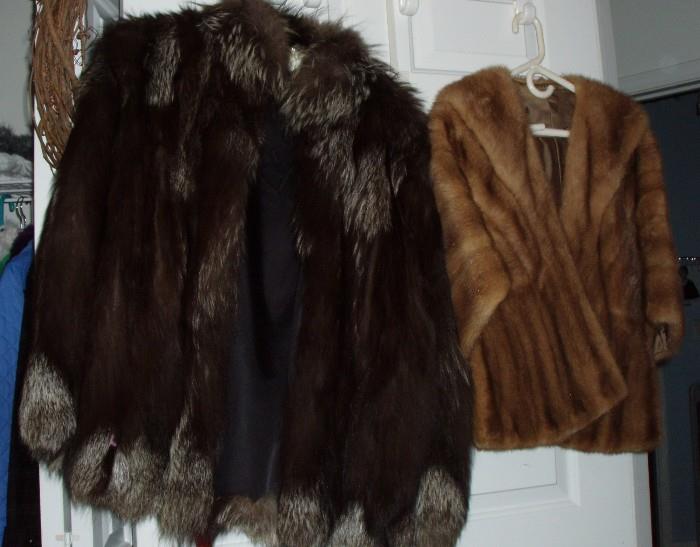 fur coat and mink stole