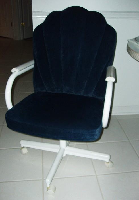 navy blue kitchen chair set of 4  with casters