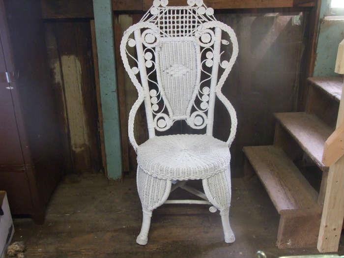Wicker Vanity Chair