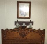 antique oak headboard