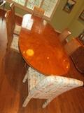 Drexel dining set with two leaves and six chairs