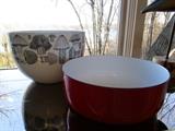Vintage Kaj Franck for Arabia, mushroom design enamel bowl